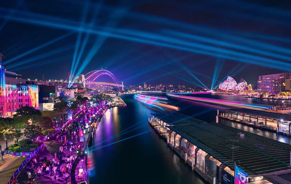 Vivid Sydneyの夜景